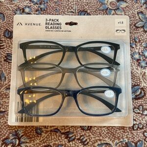 Avenue new Reading Glasses 3 pack 1.5
